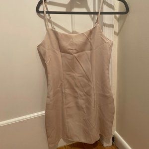 Never Been Worn Missguided Beige/Nude Spaghetti Strap Dress (Size: 6)